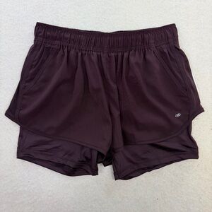 NWT Leg3nd Purple 2-in-1 Athletic Running Shorts Size XL